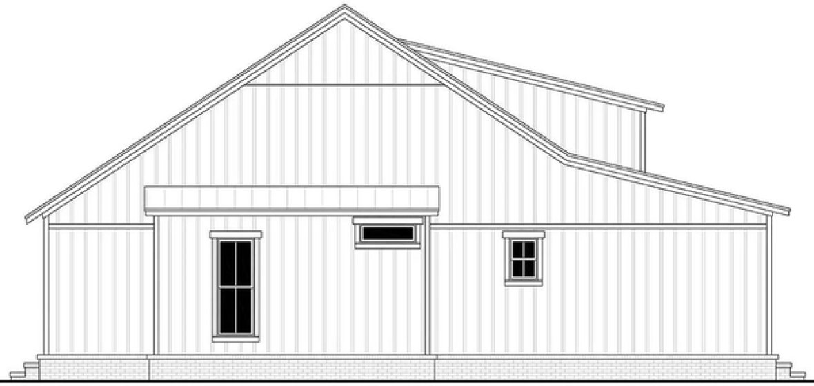 Left Elevation for House Plan #309921