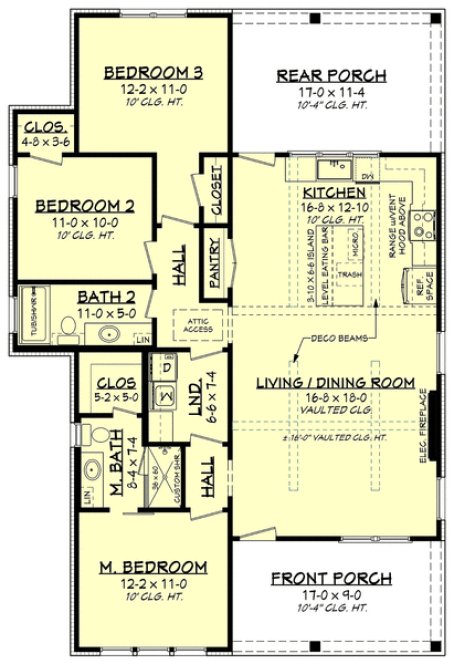 Main Floor Plan for House Plan #309921