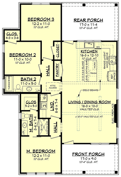 Main Floor Plan for House Plan #309921