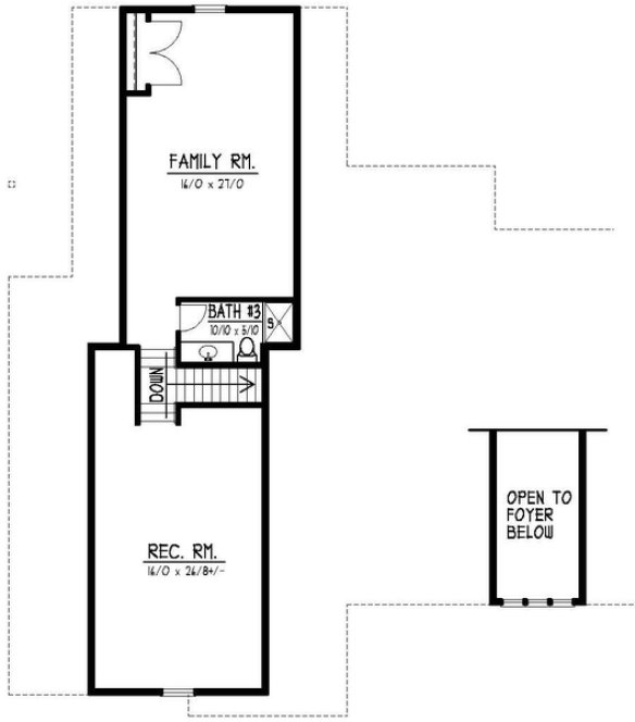 Attic Plan for House Plan #807324