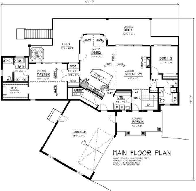 Main Floor Plan for House Plan #803991
