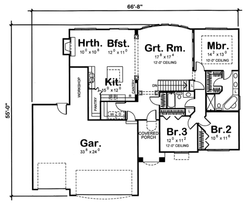 Main Floor Plan for House Plan #700871