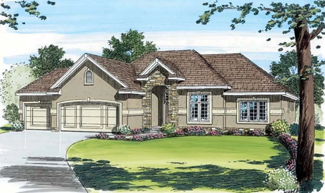 Full Rendering for House Plan #700871