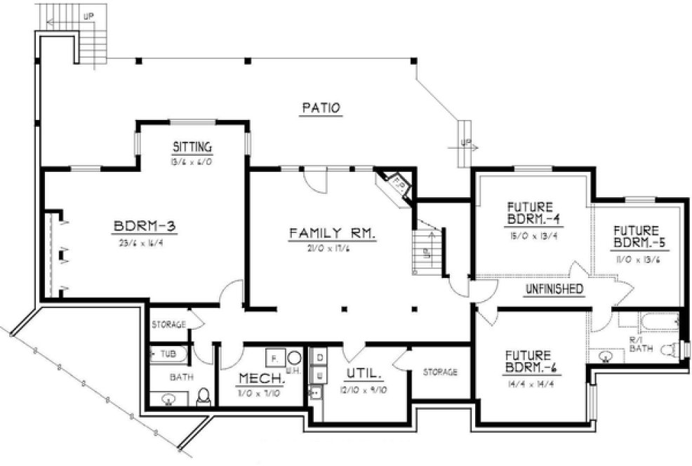 Basement Plan for House Plan #801652