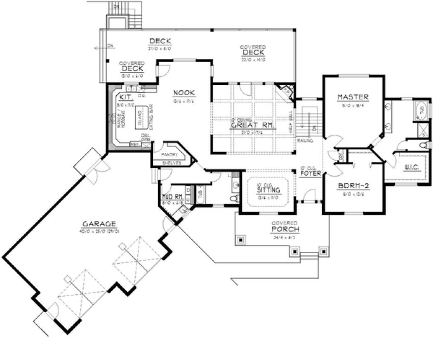 Main Floor Plan for House Plan #801652