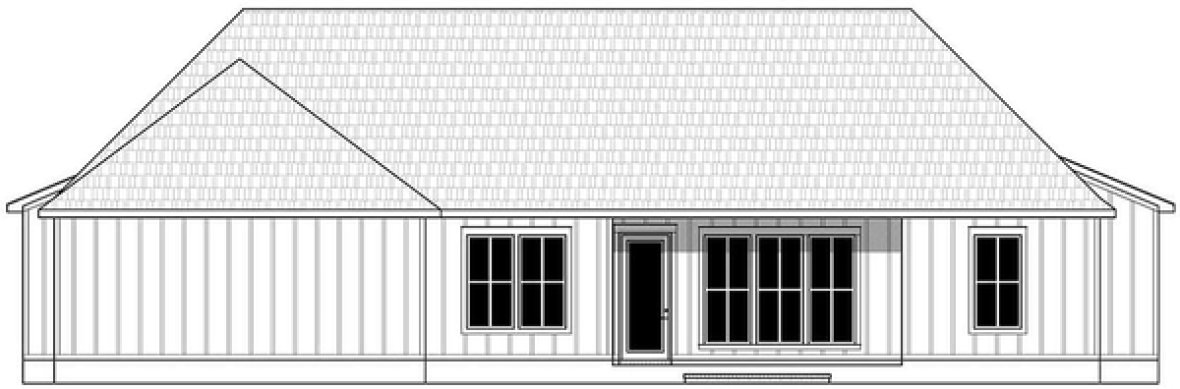 Rear Elevation for House Plan #903991