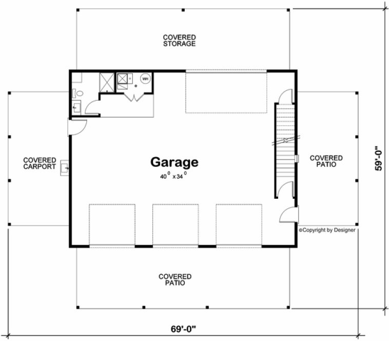 Main Floor Plan for House Plan #155651