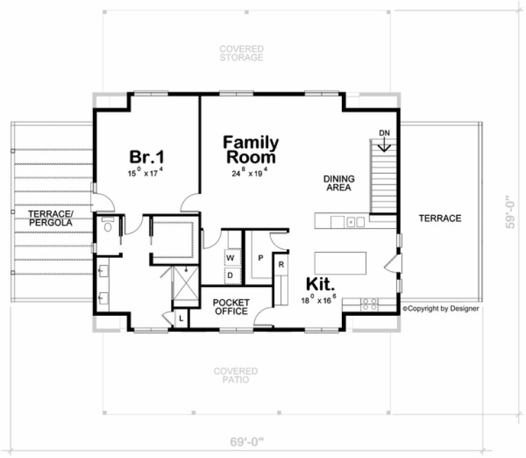 Second Floor Plan for House Plan #155651