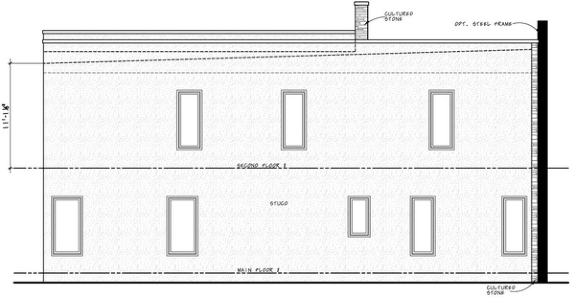Left Elevation for House Plan #154684