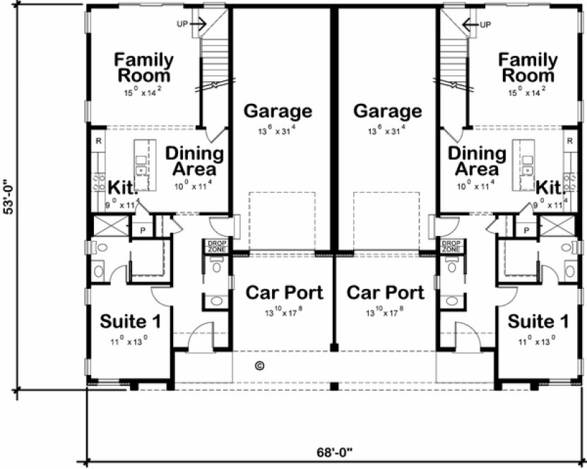Main Floor Plan for House Plan #154684