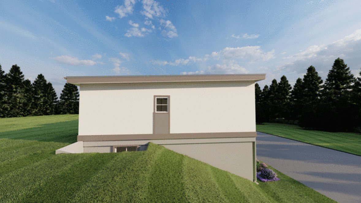 Left Elevation for House Plan #203119