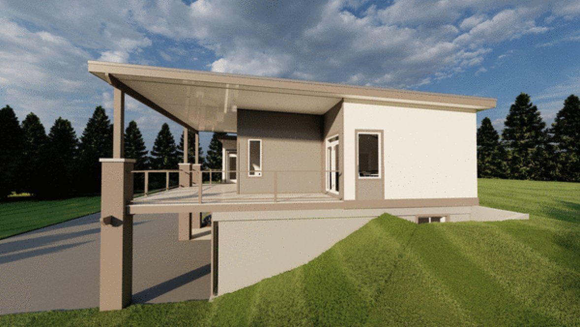 Right Elevation for House Plan #203119