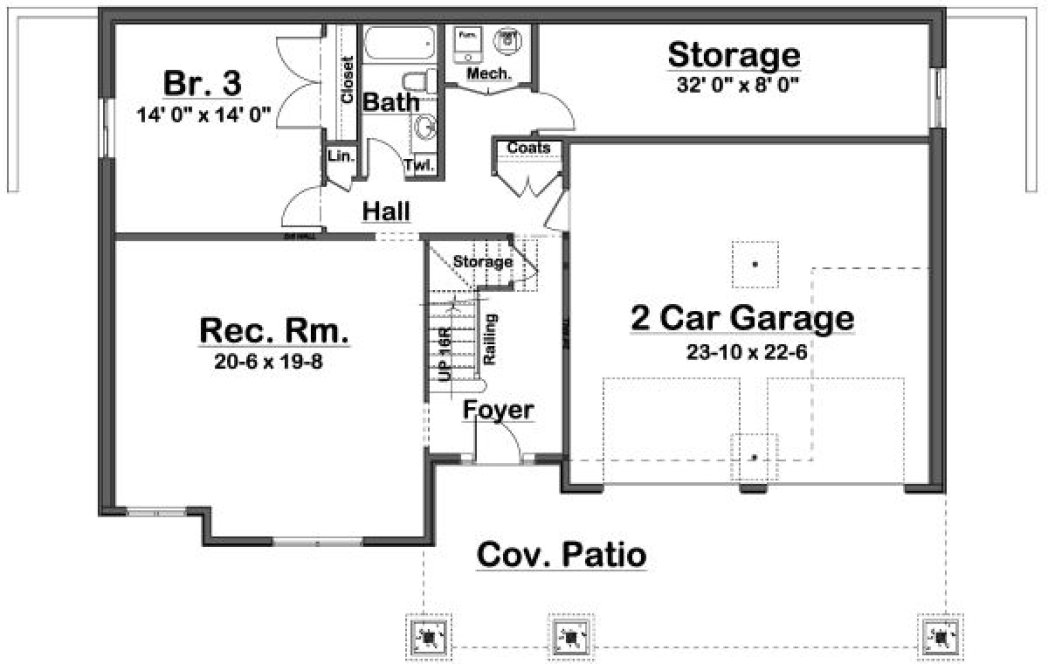 Basement Plan for House Plan #203119