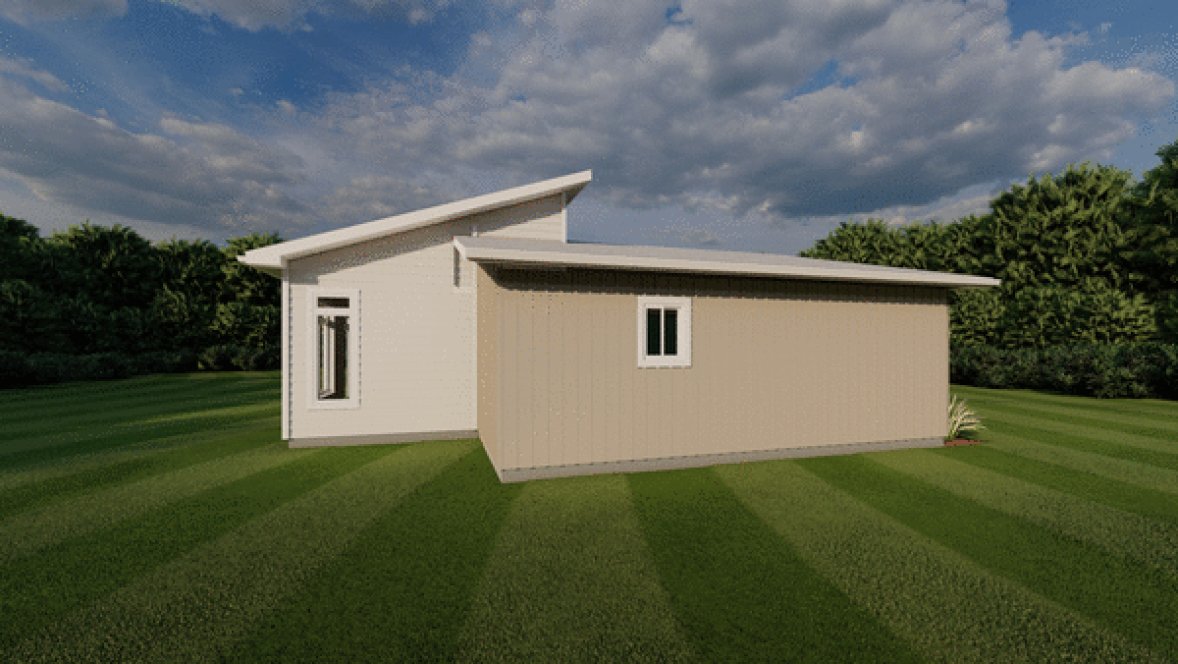 Left Elevation for House Plan #203099