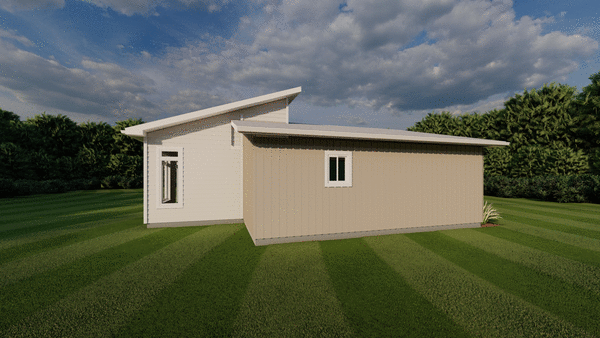 Left Elevation for House Plan #203099