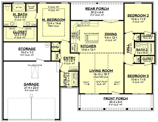 Main Floor Plan for House Plan #309541