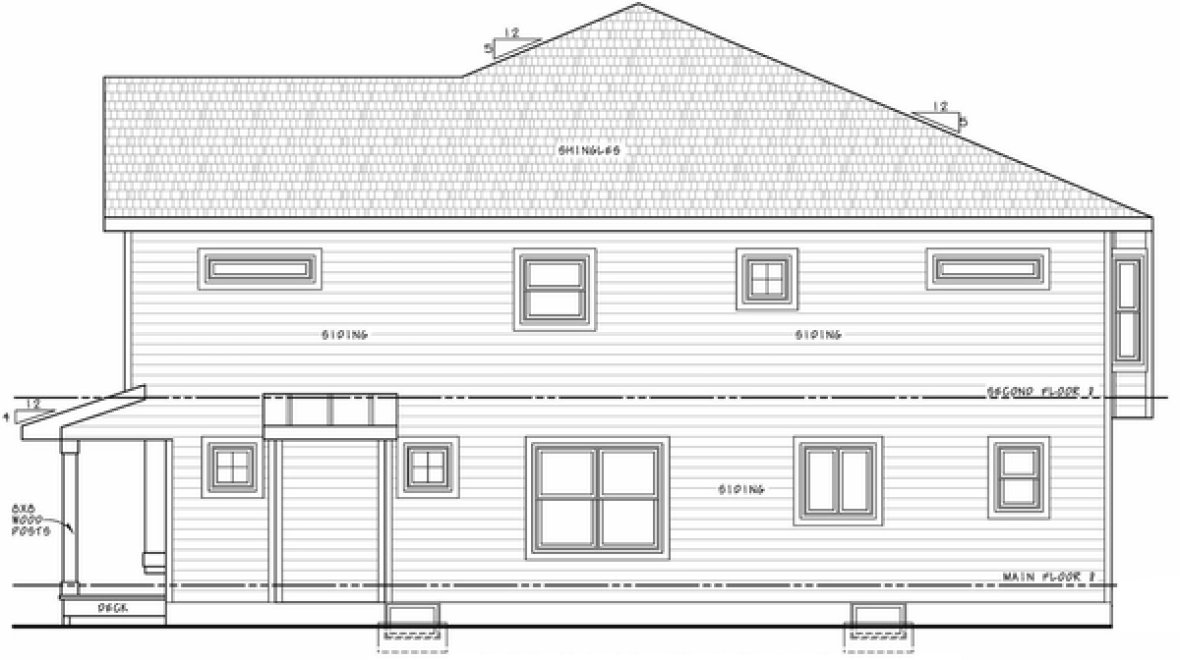 Right Elevation for House Plan #158972