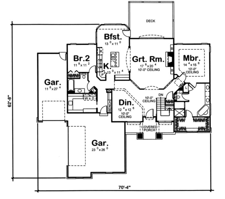 Main Floor Plan for House Plan #708991