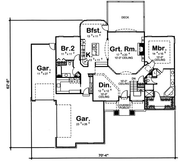 Main Floor Plan for House Plan #708991