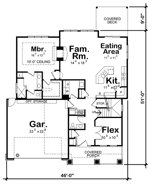 Main Floor Plan for House Plan #155991