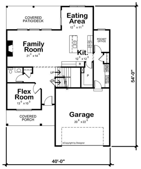 Main Floor Plan for House Plan #157702