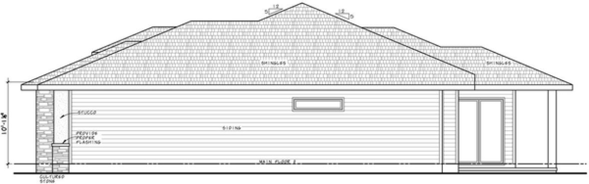 Right Elevation for House Plan #156712