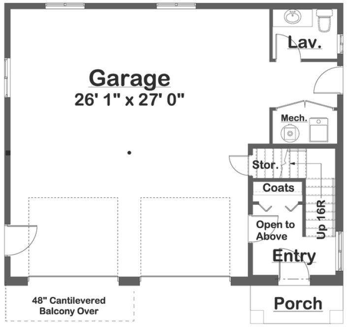 Main Floor Plan for House Plan #203029