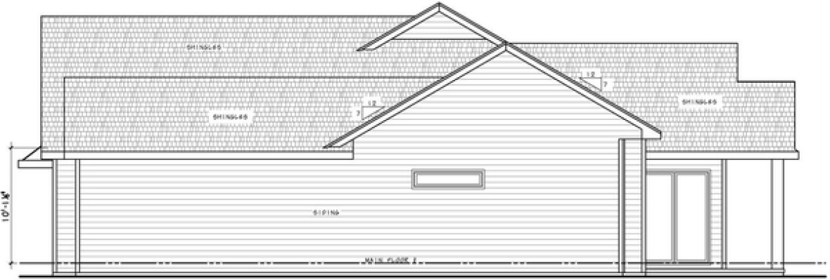 Right Elevation for House Plan #157712