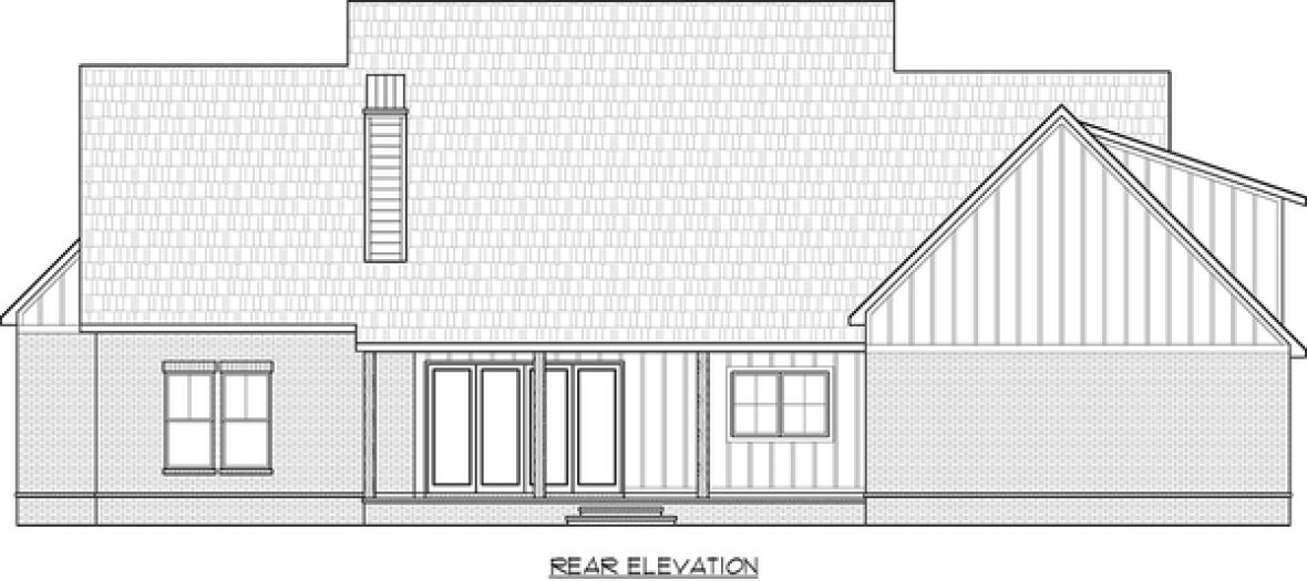 Rear Elevation for House Plan #901482