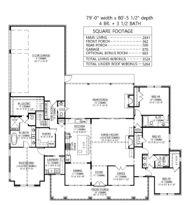 Main Floor Plan for House Plan #901482