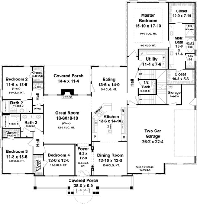 Main Floor Plan for House Plan #219672