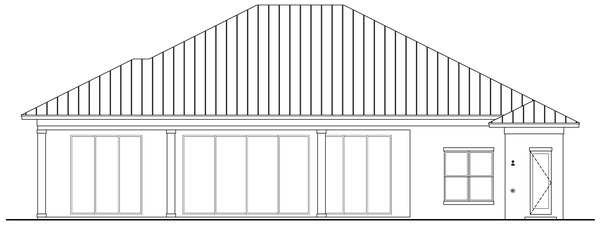 Rear Elevation for House Plan #777833