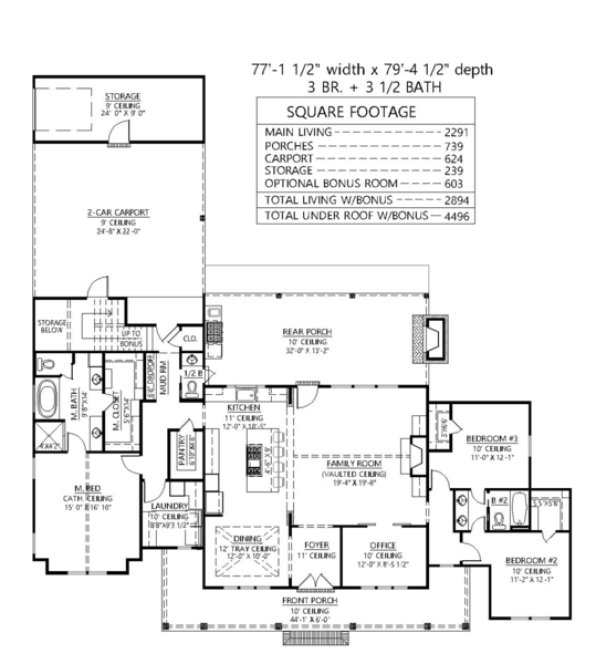 Main Floor Plan for House Plan #902922