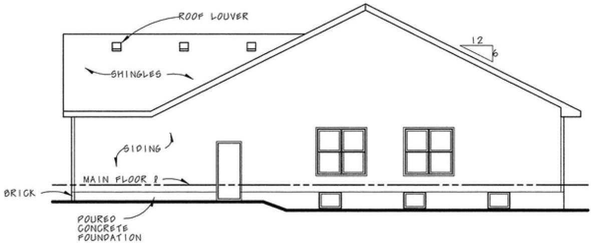 Right Elevation for House Plan #152262
