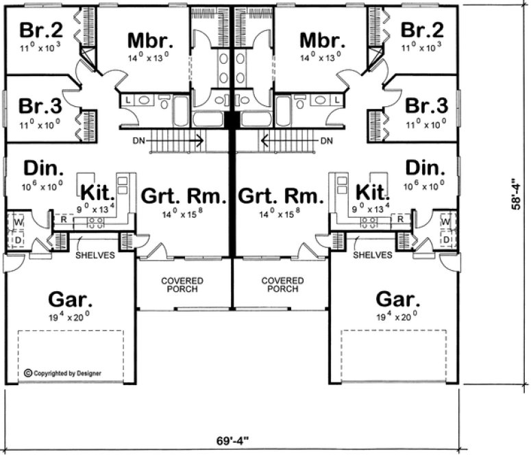 Main Floor Plan for House Plan #152262