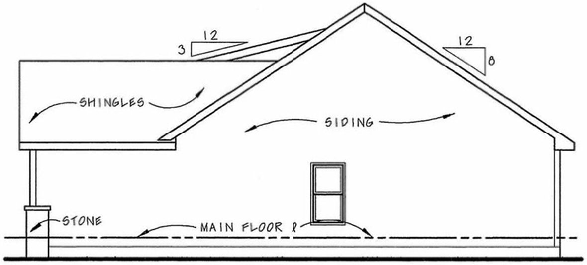 Right Elevation for House Plan #150932
