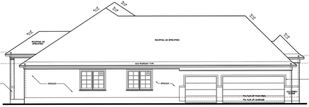Left Elevation for House Plan #159762