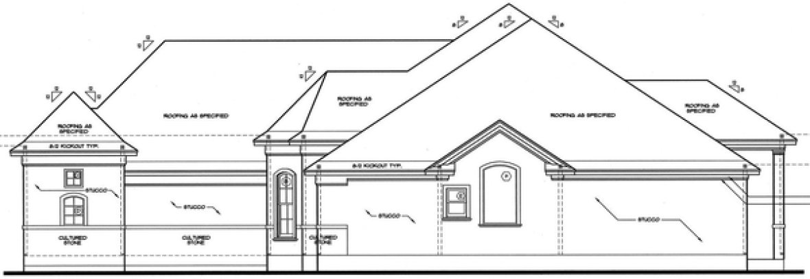 Right Elevation for House Plan #159762