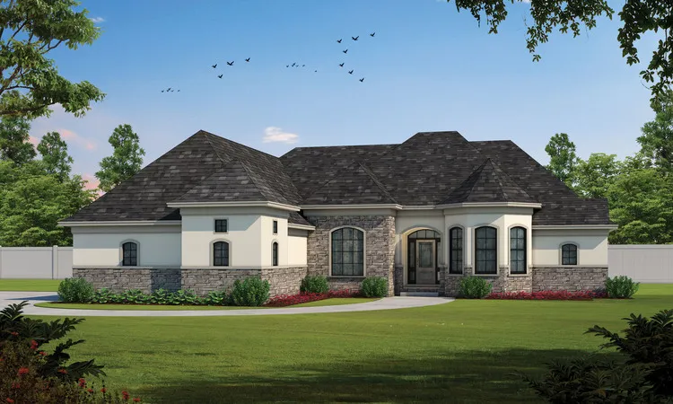 Full Rendering for House Plan #159762