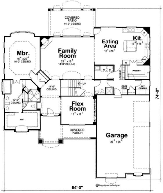Main Floor Plan for House Plan #157423