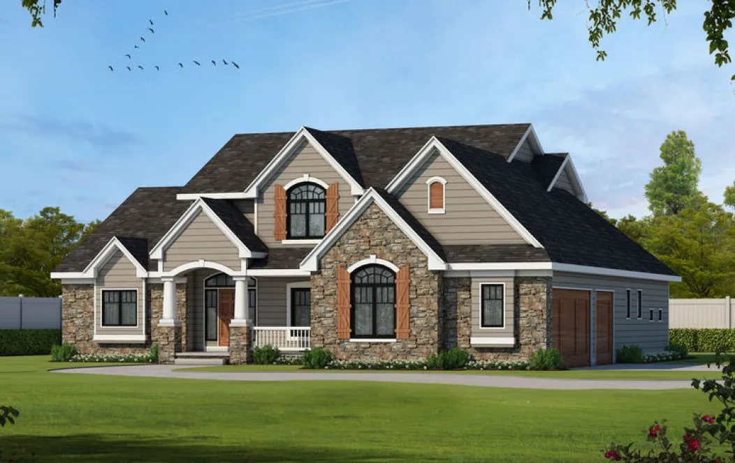 Full Rendering for House Plan #157423