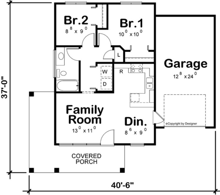 Main Floor Plan for House Plan #155860