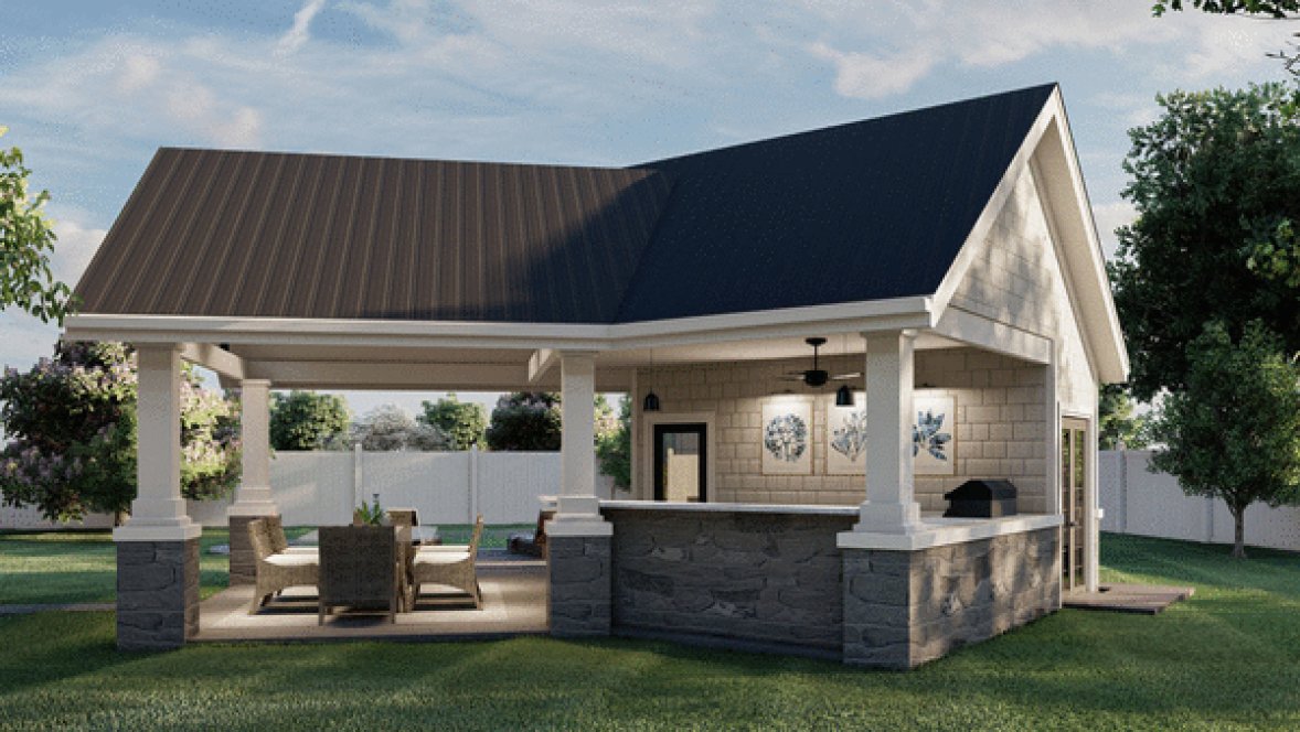 Right Elevation for House Plan #705030