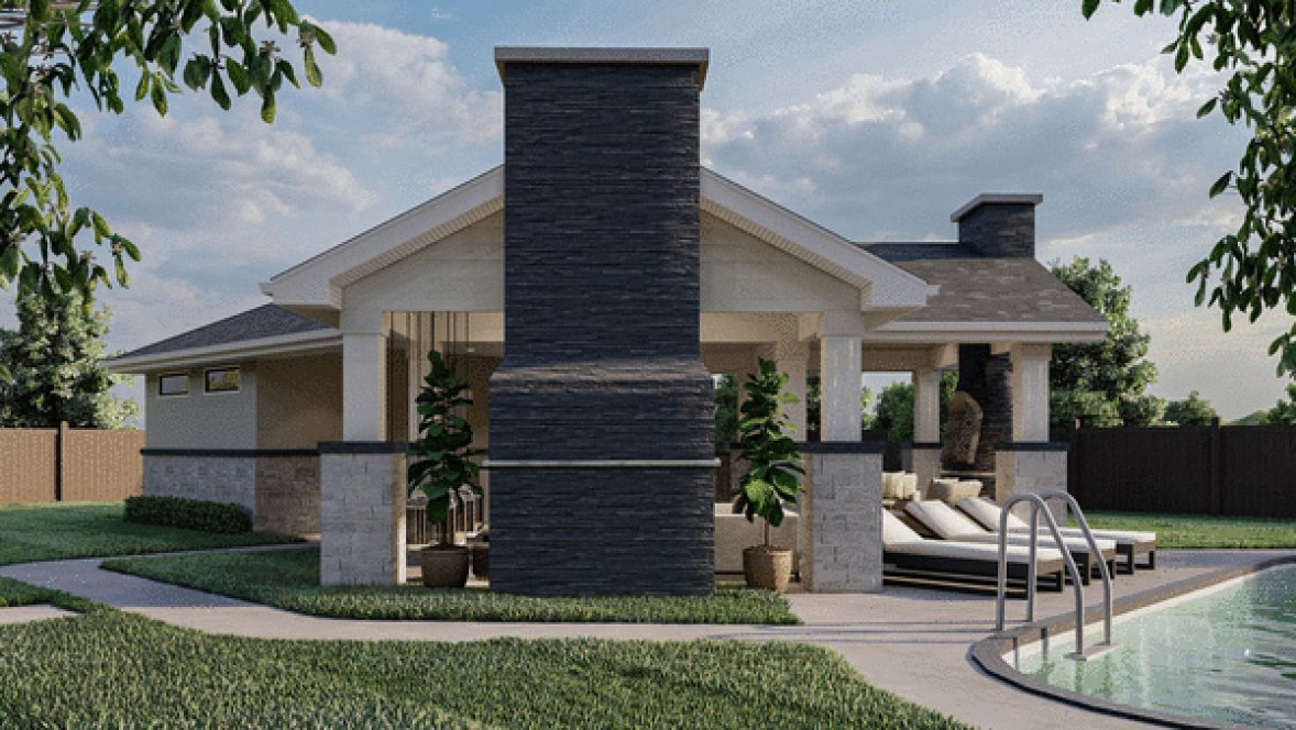 Right Elevation for House Plan #702620