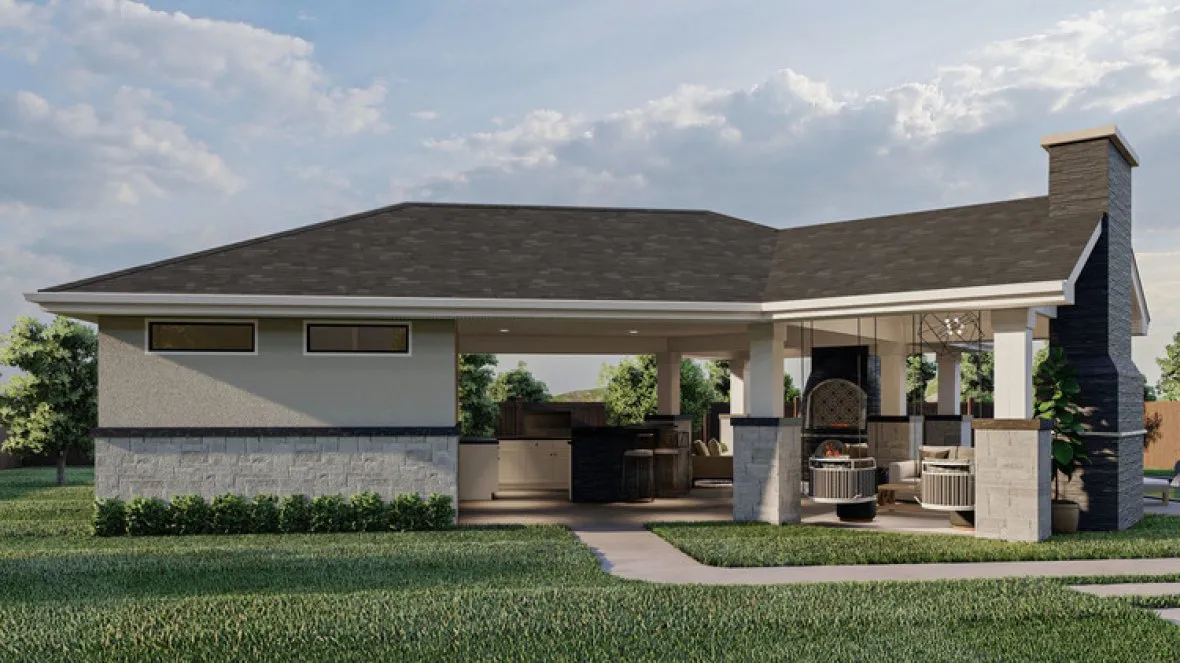 Full Rendering for House Plan #702620