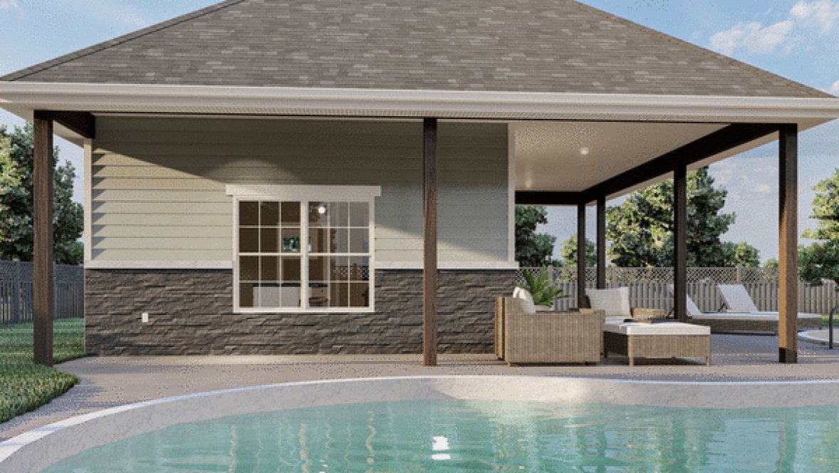 Left Elevation for House Plan #706930