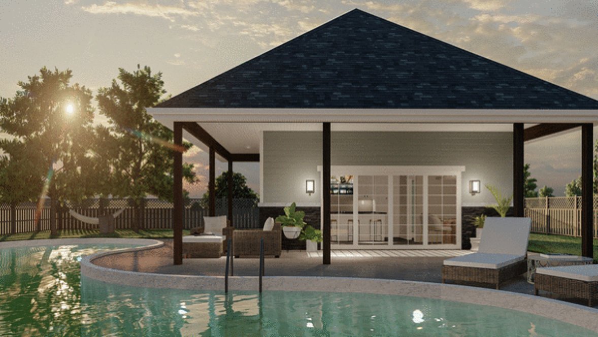 Left Elevation for House Plan #706930