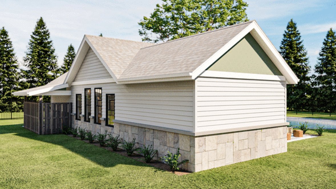 Left Elevation for House Plan #700940