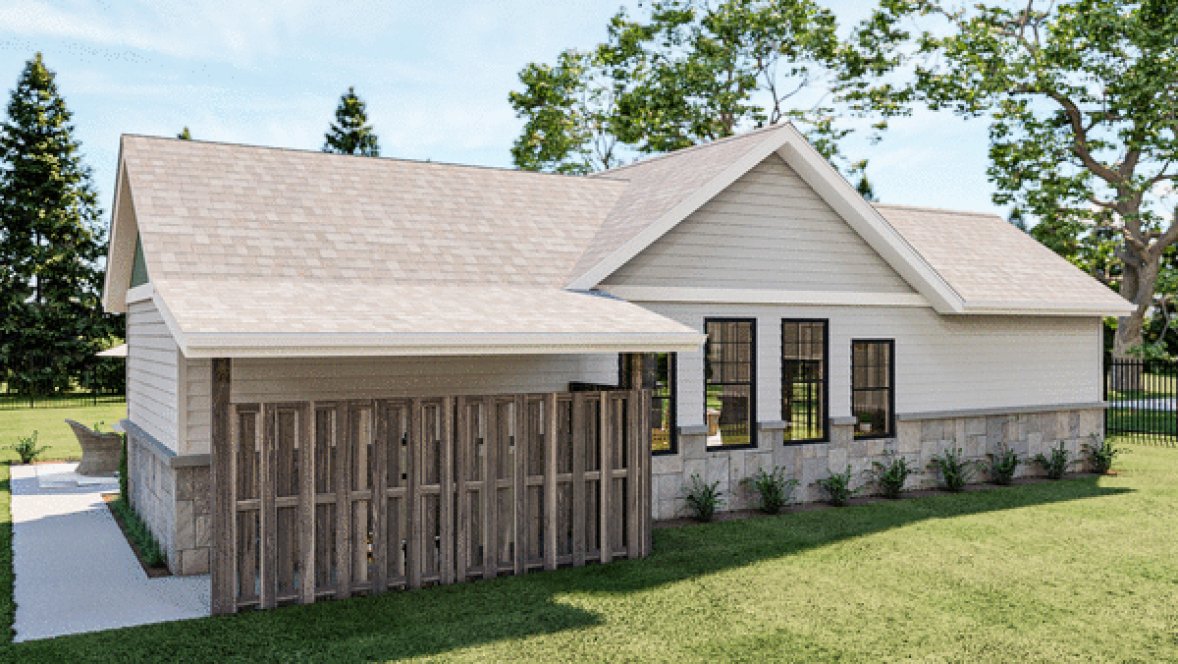 Rear Elevation for House Plan #700940