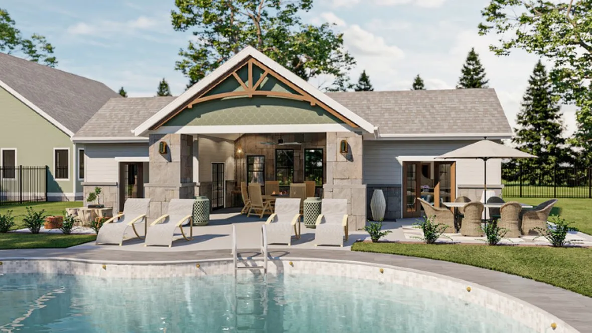 Full Rendering for House Plan #700940